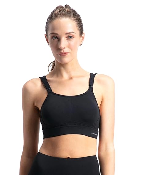 Jockey MI16 Women’s Wirefree Padded Sports Bra – Full Coverage Racerback with StayDry Microfiber
